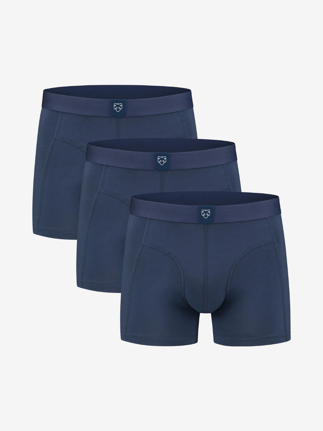 3-PACK - Pánské boxerky z bio bavlny A-dam | Modré