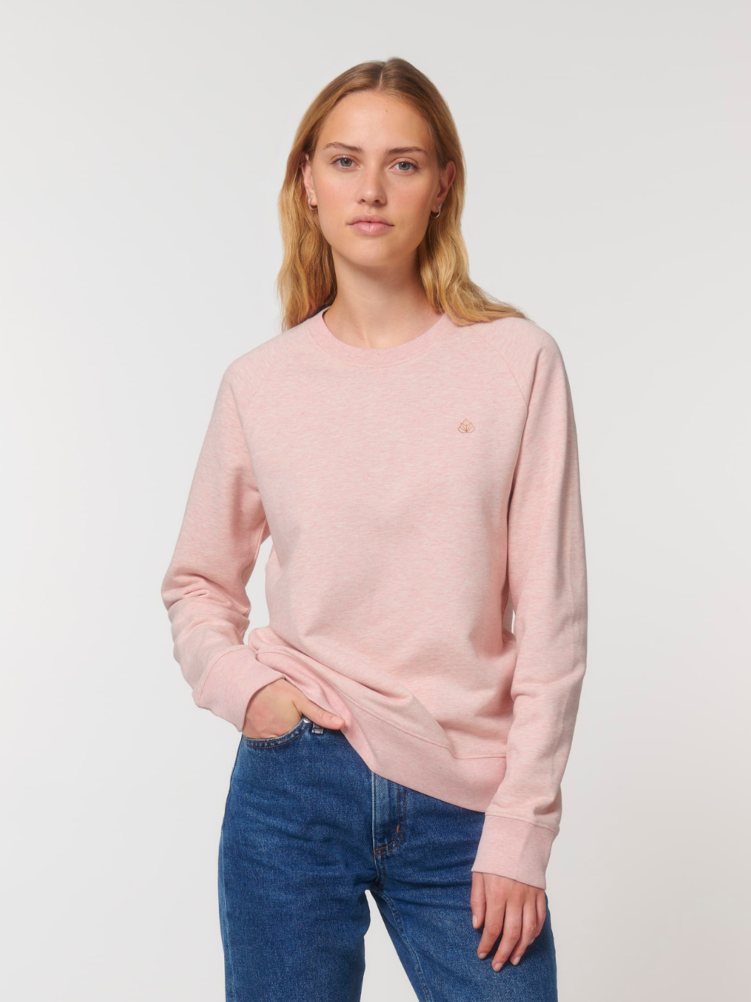 Damen-Sweatshirt Cozy | Rosa gestromt