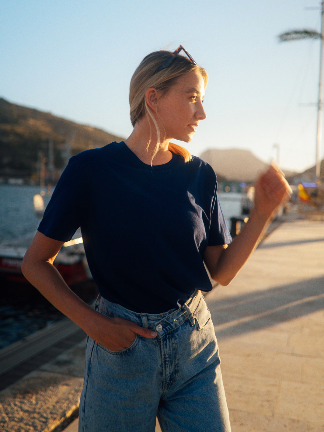 Women's Essential Navy Blue T-Shirt