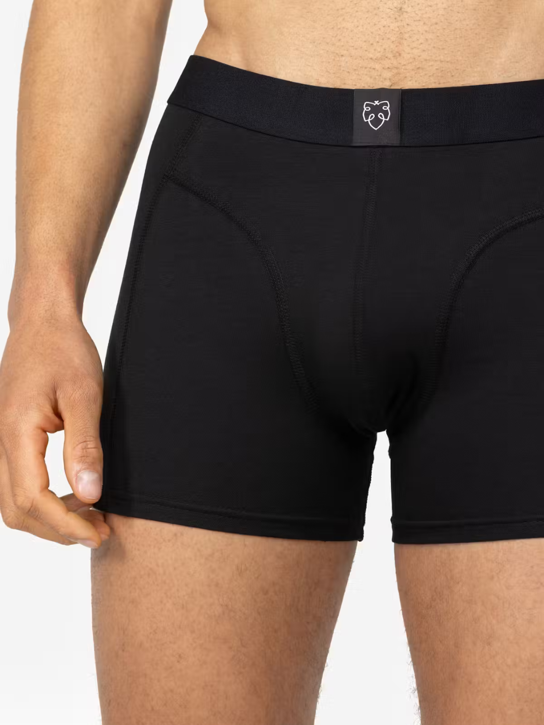 3 PACK - Men's boxer shorts made of organic cotton A-dam black