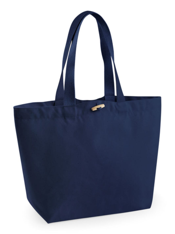 Plážová taška Beach plátěná taška z bio bavlny námořní modrá barva produkt