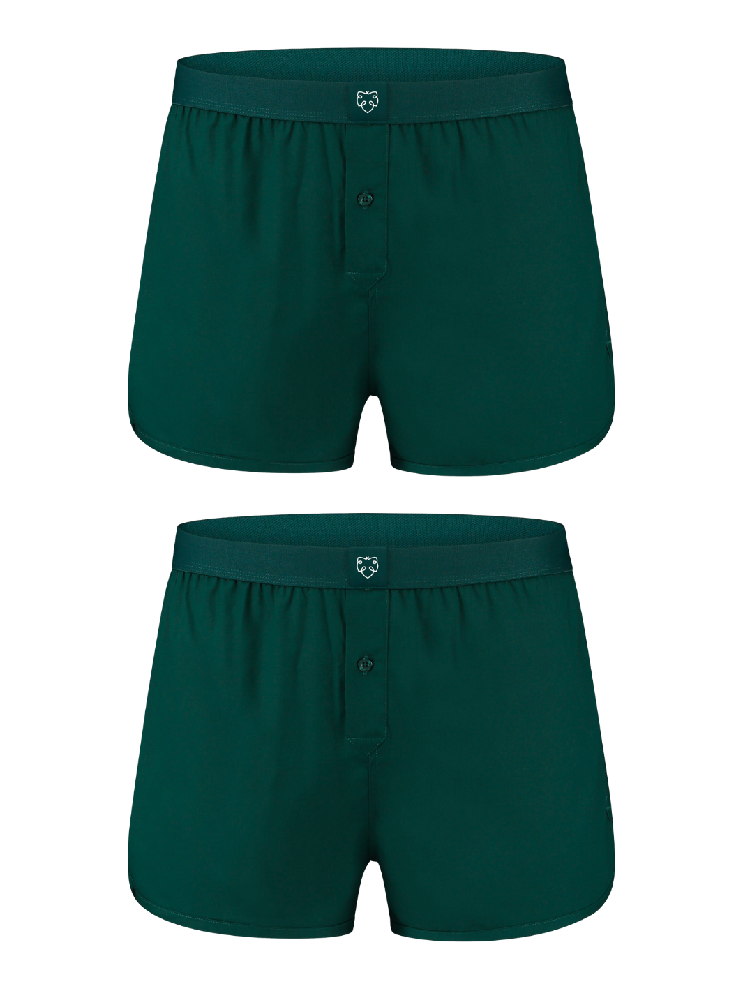 2er-Pack – Herren-Shorts aus Bio-Baumwolle A-dam | Grün