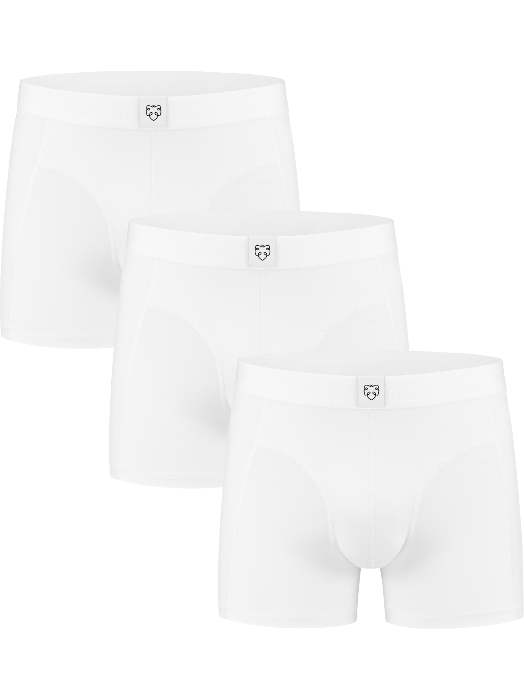 3 PACK - Men's boxer shorts made of organic cotton A-dam white
