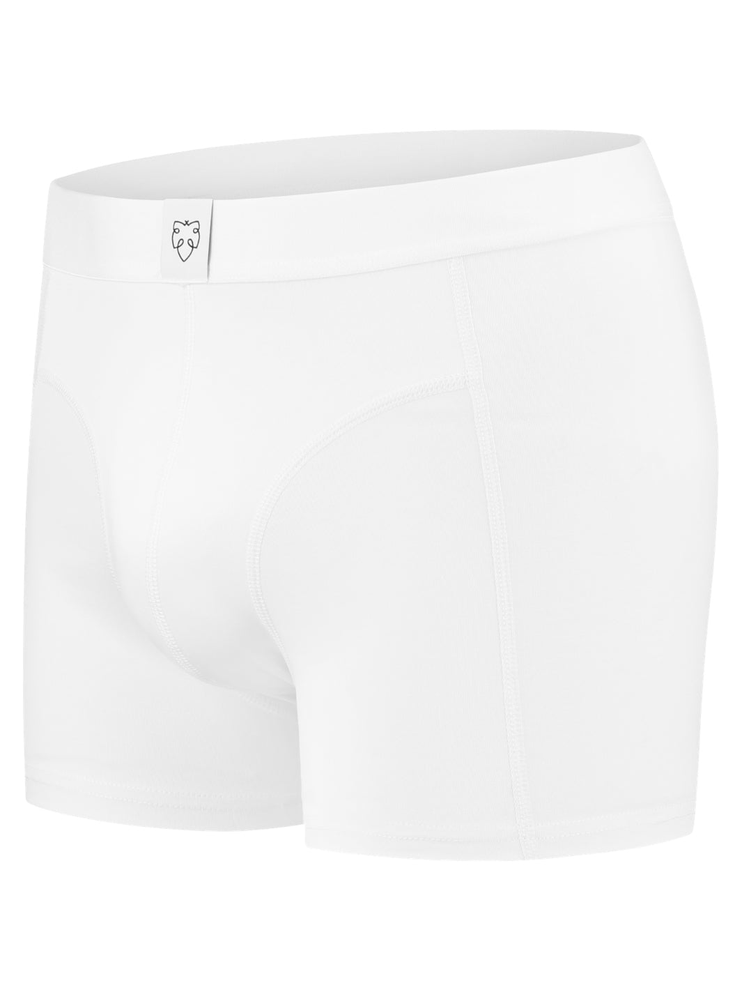 A-dam pánské boxerky z biobavlny bílé detail z boku