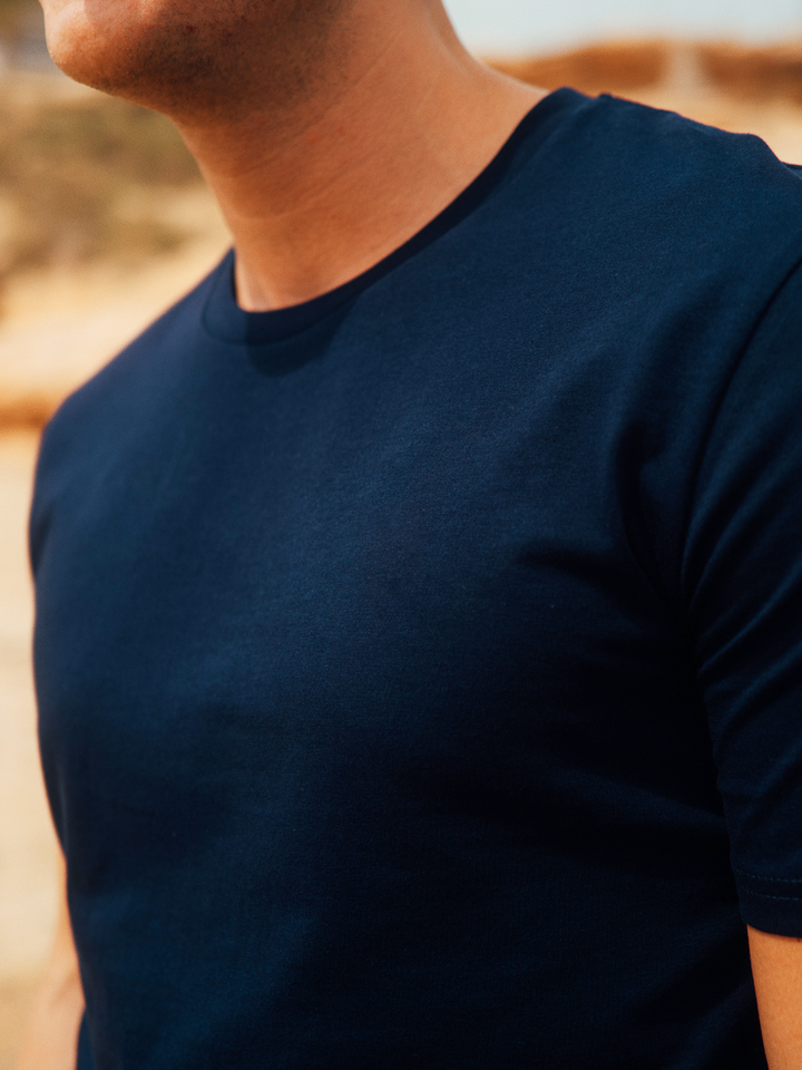 Herren Basic T-Shirt Essential | Navy blau