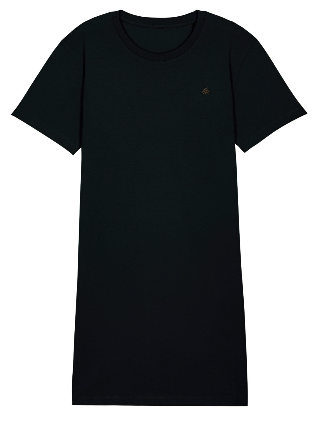 Marbella dámské letní šaty z biobavlny černé kulatý výstřih s rukávy produkt
