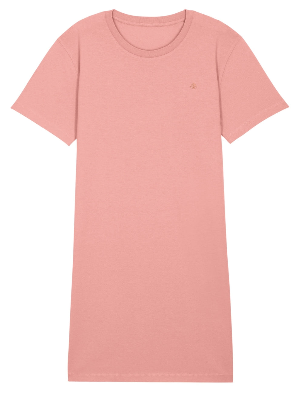 Marbella dámské letní šaty z biobavlny růžové kulatý výstřih s rukávy produkt