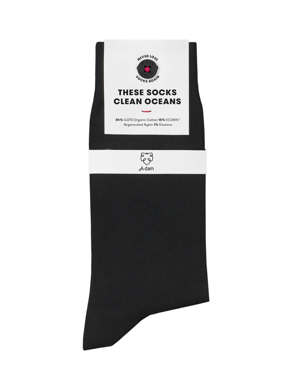 Dámské ponožky z biobavlny v černé barvě zabalený produkt