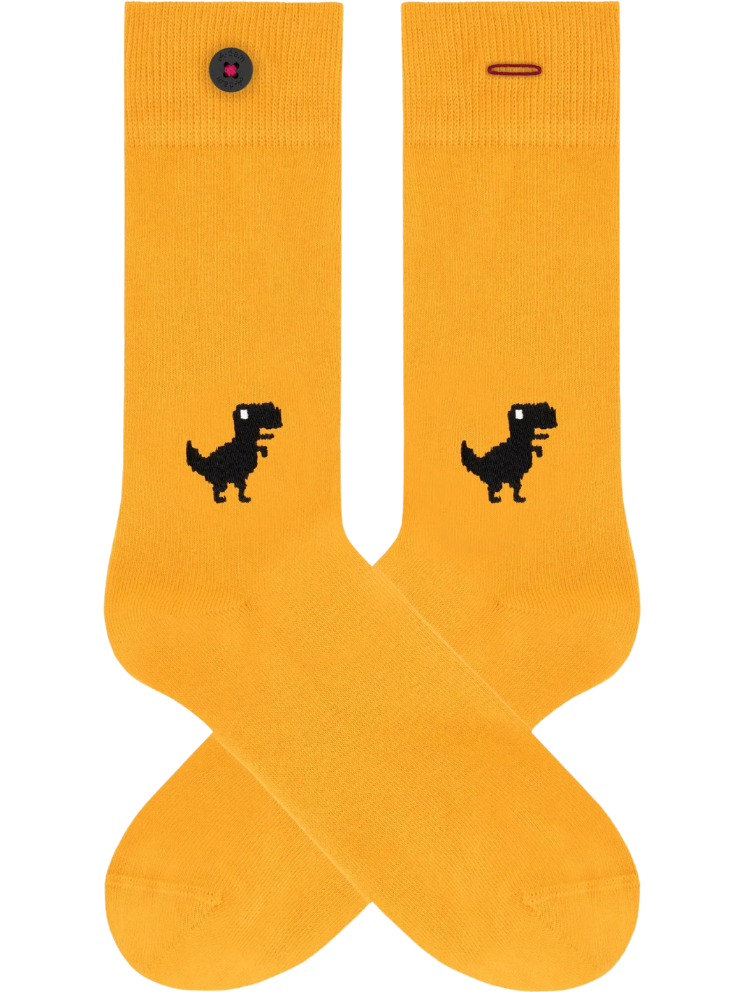 3-PACK - Bio bavlněné ponožky A-dam s knoflíkem | Hořčicové