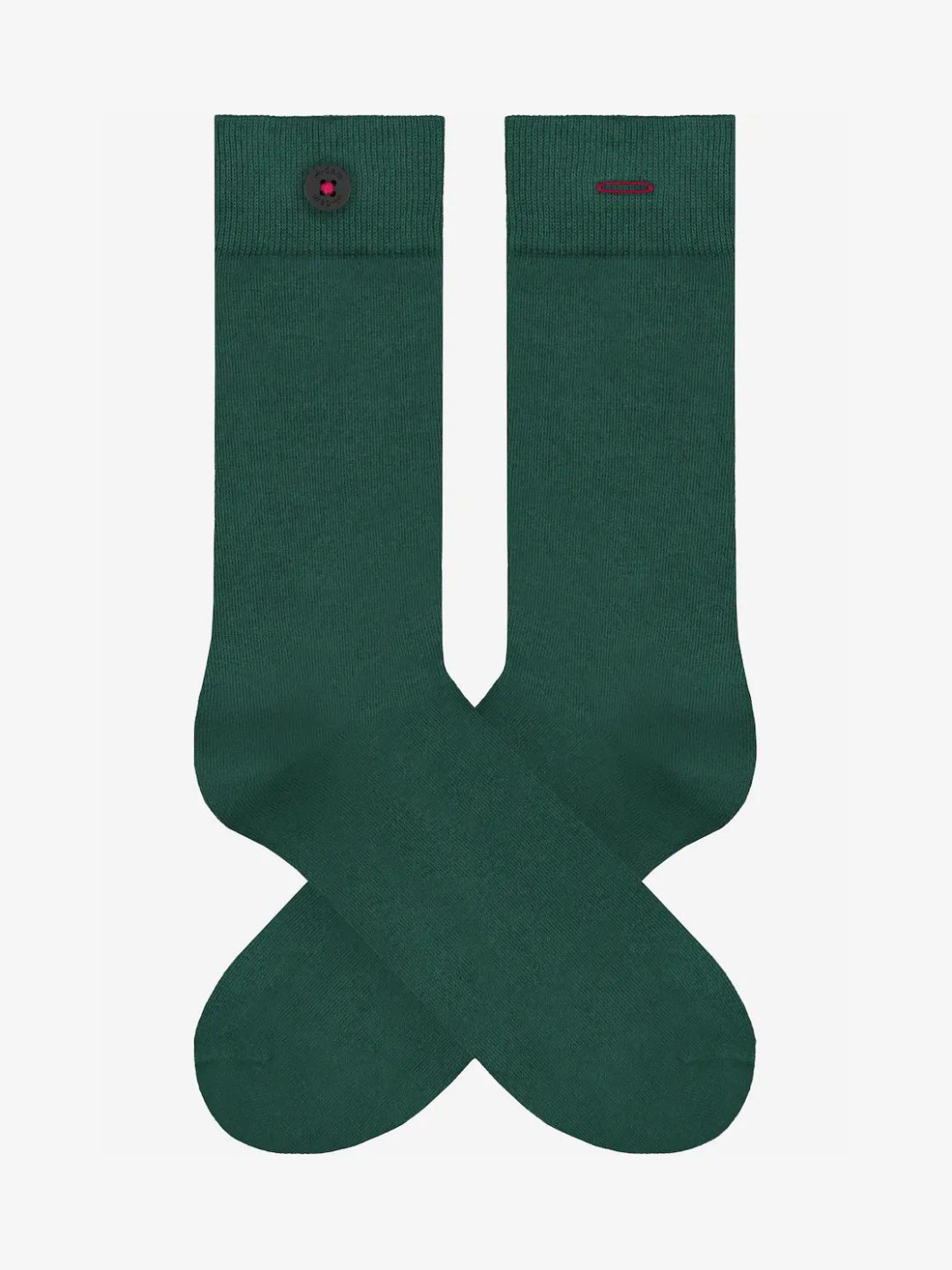 Bio bavlněné ponožky A-dam zelené s knoflíkem
