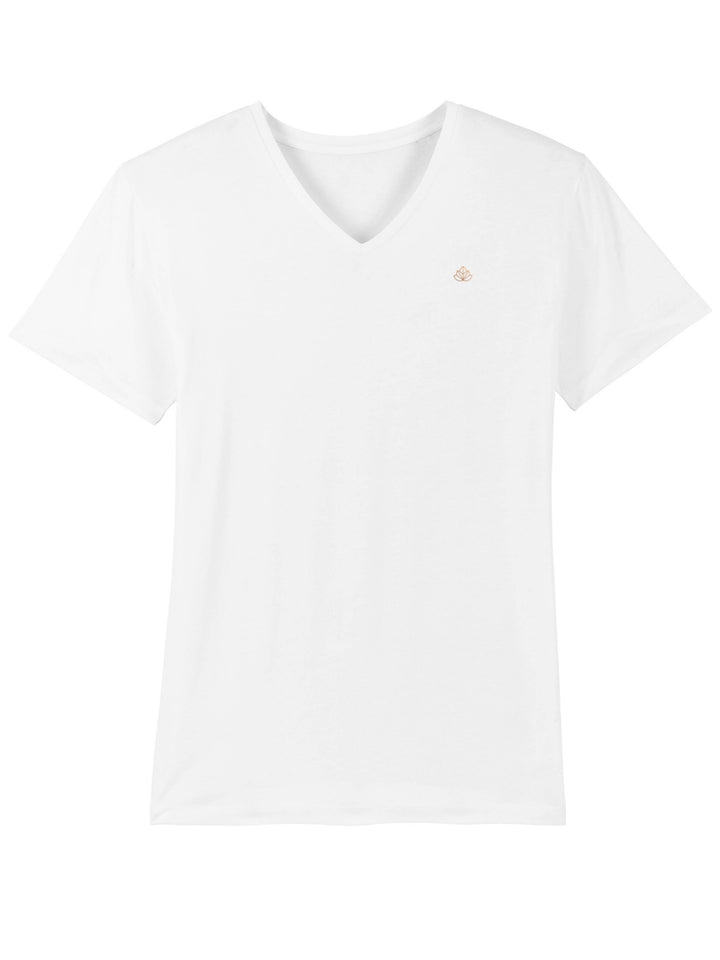 Sanremo pánské tričko s výstřihem do V z biobavlny bílé produkt